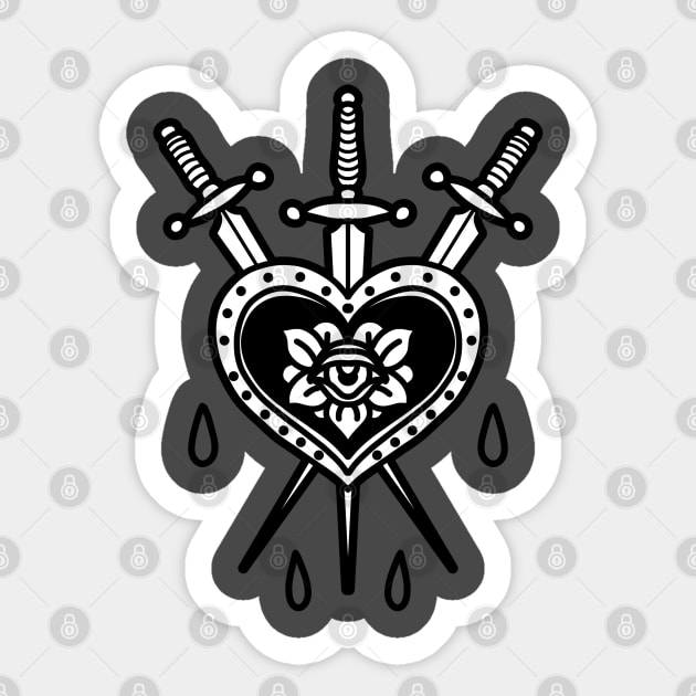 heart and swords Sticker by donipacoceng